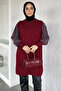 Gülseli Crew Neck Button Detailed Hijab Knitwear Tunic - 2