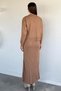 Women's Pearl and Stone Embroidered Knitwear Dress Cardigan Double Set - 5