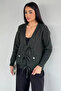 Women's Front-Tie Double-Pocket Knitted Cardigan - 2