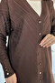 Patterned Front Buttoned Hijab Knitwear Cardigan (Fits M-L-Xl) - 4