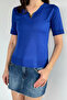 Women's V-Neck Knitwear Blouse with Accessories