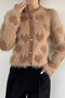 Women's Front Buttoned Bearded Knitwear Jacket (Available in S-M-L) - 3