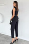 Women's Belt Accessory Vest Pants Double Set - 5