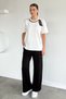 Gülseli Women's Collared Scarf T-Shirt and Pants Two-Piece Set