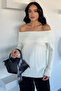 Women's Madonna Collar Self-Line Patterned Knitwear Blouse - 2