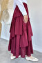 Voile Hijab Skirt with Elastic Waist and Inner Lining - 4