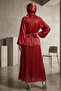 Lined Blouse Skirt Chiffon Hijab Double Set - 4