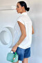 Women's Front Snap Collar Sleeveless Shirt - 4