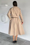 Women's Trench Fabric Jacket Dress Double Set - 4