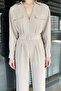 V-Neck Belted Jumpsuit - 4