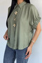 Gülseli Women's Shirt with Elastic Sleeves and Button Accessories - 3