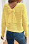 Gülseli Self-Patterned Knitwear Blouse with Back Bow - 2