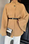 Gülseli Belted Knitwear Poncho - 3