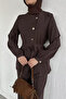 Buttoned Blouse Pants Hijab Double Set - 3
