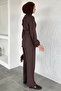 Buttoned Blouse Pants Hijab Double Set - 4