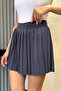 Women's Lycra Pleated Short Skirt - 2