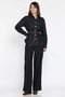 Waist Belt Detailed Shirt Pants Jean Denim Two-Piece Set - 2
