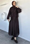 Front Ruffled Skirt and Blouse Combination Hijab Two-Piece Set