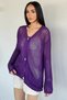 Button Detailed Lace-Like Knit Women's Knitwear Cardigan - 2