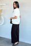 Gülseli Women's Collared Scarf T-Shirt and Pants Two-Piece Set - 4