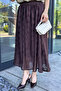 Women's Embroidered Skirt with Elastic Waist and Inner Lining - 2