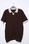 Men's Polo Collar Patterned Knitwear T-Shirt - 4