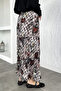 Patterned Chiffon Hijab Skirt with Elastic Waist - 3