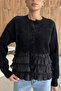 Soft Knitwear Jacket with Ruffled Bottom (Available in S, M, L, XL) - 3