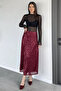 Women's Sequin Skirt with Elastic Waist and Inner Lining