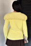 Gülseli Women's Collar Detailed Soft Yarn Knitwear Jacket - 4