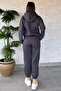 Women's Three-Thread Ruffled Tracksuit Set - 4