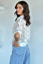Women's Embroidered Shirt with Front Tie Detail - 4