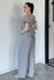 Women's V-Neck Blouse and Pants Two-Piece Set - 8