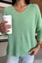 V-neck loose knit blouse (compatible with s, m, l, xl) - 2