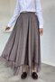 Elastic Waist Lace Detailed Hijab Skirt