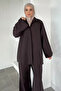 Waist Belted Tunic Trousers Hijab Double Set - 2