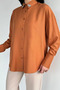 Women's Collar Stone Embroidered Self-Patterned Shirt - 3