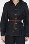 Waist Belt Detailed Shirt Pants Jean Denim Two-Piece Set - 4