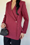 Lined Women's Blazer Jacket with Side Slits - 3