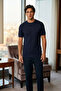 Men's Crew Neck Patterned Knitwear T-Shirt