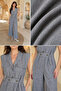 Linen Jumpsuit with Elastic Waistband - 5