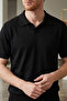 Men's Polo Neck Solid Color Knitwear T-Shirt