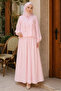 Elastic Waist Skirt, Front Ruffled Blouse, Hijab, Two-Piece Set