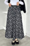 Gülseli Elastic Waist Lined Hijab Denim Skirt - 3
