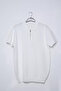 Men's Polo Collar Half Zipper Patterned Knitwear T-Shirt - 4