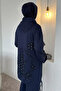 Front Zippered Hooded Tunic with Elastic Waist Pants, Islamic Clothing Two-Piece Set - 4