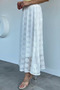 Women's Embroidered Skirt with Elastic Waist and Inner Lining - 3