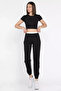 Women's Sweatpants with Elastic Waist and Cuffs and Side Stripes