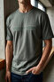 Crew Neck Embossed Printed T-Shirt