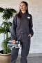 Women's Three-Thread Ruffled Tracksuit Set - 2